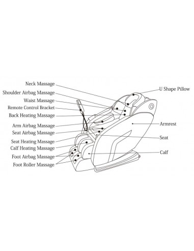 Luxe massagestoel HDRR-20988Y voor... Luxe massagestoel HDRR-20988Y voor...