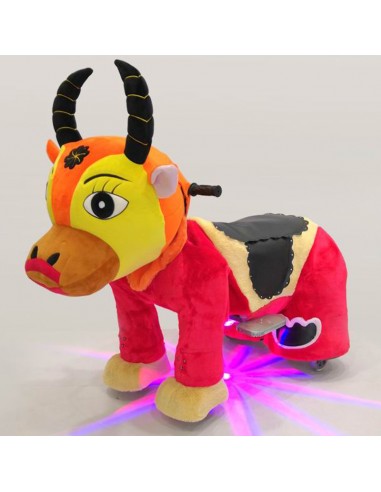 Gele Oranje Os Pluche Elektrische... Gele Oranje Os Pluche Elektrische...