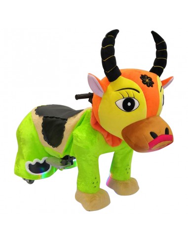 Gele Oranje Os Pluche Elektrische... Gele Oranje Os Pluche Elektrische...