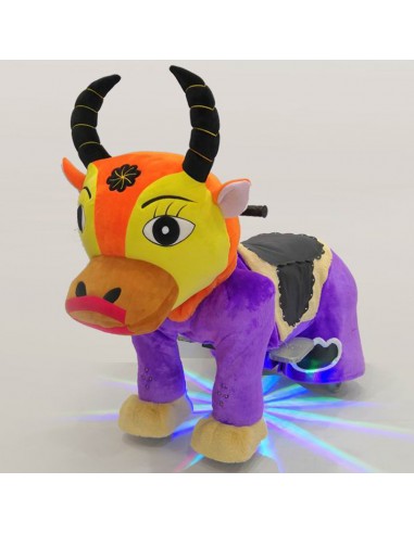 Gele Oranje Os Pluche Elektrische... Gele Oranje Os Pluche Elektrische...