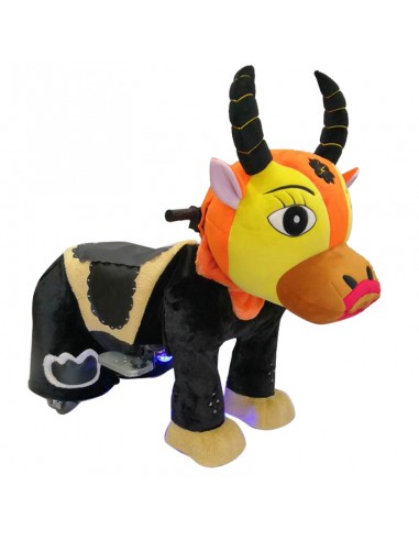 Gele Oranje Os Pluche Elektrische... Gele Oranje Os Pluche Elektrische...