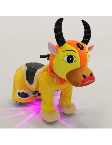 Gele Oranje Os Pluche Elektrische... Gele Oranje Os Pluche Elektrische...