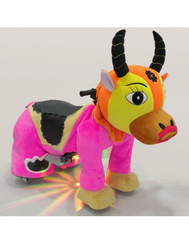 Gele Oranje Os Pluche Elektrische... Gele Oranje Os Pluche Elektrische...