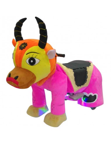 Gele Oranje Os Pluche Elektrische... Gele Oranje Os Pluche Elektrische...