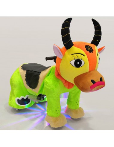 Gele Oranje Os Pluche Elektrische... Gele Oranje Os Pluche Elektrische...