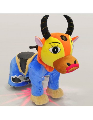 Gele Oranje Os Pluche Elektrische... Gele Oranje Os Pluche Elektrische...