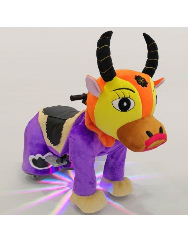 Gele Oranje Os Pluche Elektrische... Gele Oranje Os Pluche Elektrische...