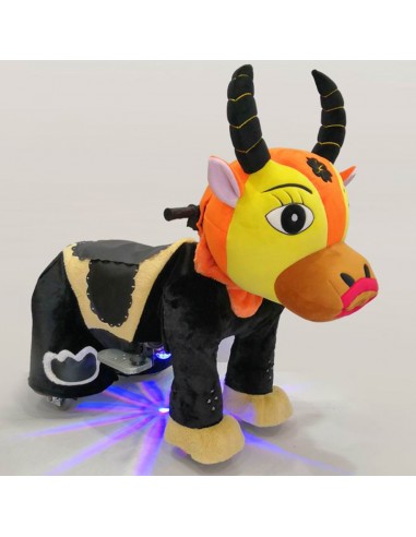 Gele Oranje Os Pluche Elektrische... Gele Oranje Os Pluche Elektrische...