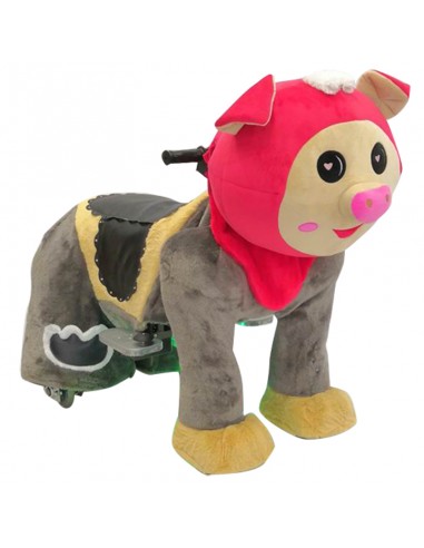 Red Pig Plush Electric Walking Animal...