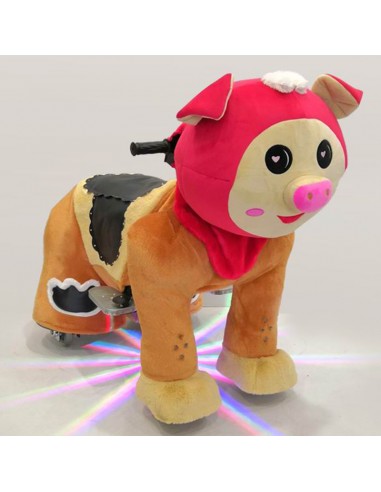 Red Pig Plush Electric Walking Animal...