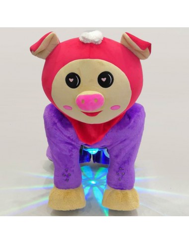 Red Pig Plush Electric Walking Animal...