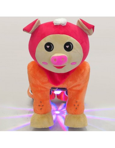Red Pig Plush Electric Walking Animal...