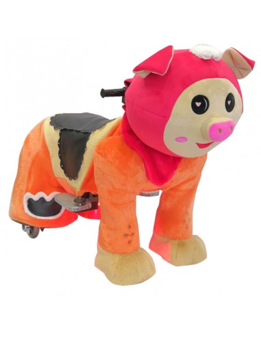 Red Pig Plush Electric Walking Animal...