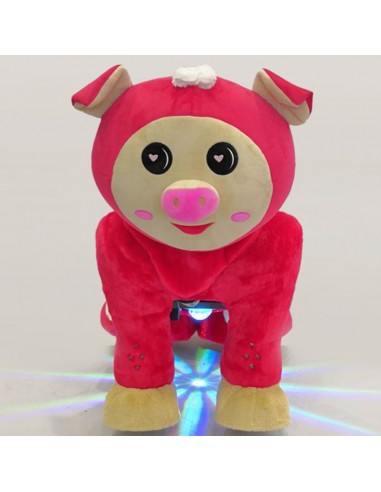 Red Pig Plush Electric Walking Animal...