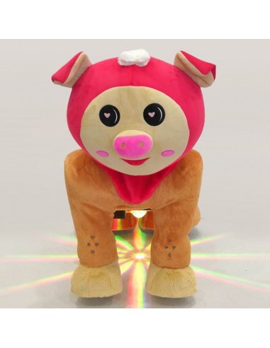 Red Pig Plush Electric Walking Animal...