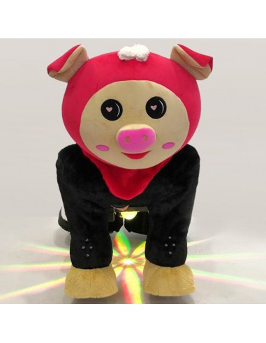 Red Pig Plush Electric Walking Animal...
