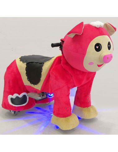 Red Pig Plush Electric Walking Animal...