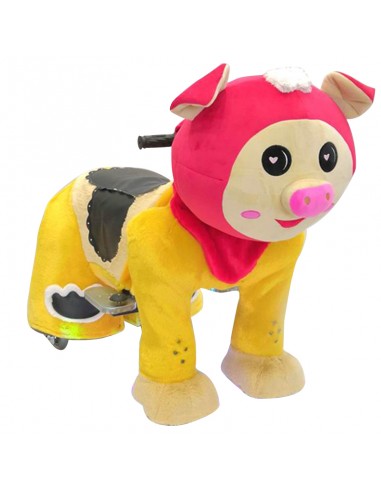 Red Pig Plush Electric Walking Animal...