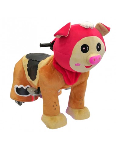 Red Pig Plush Electric Walking Animal...