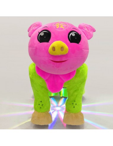 Roze Vark Pluche Elektrische Lopen... Roze Vark Pluche Elektrische Lopen...