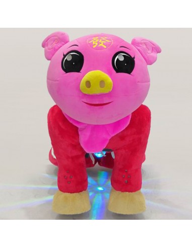 Roze Vark Pluche Elektrische Lopen... Roze Vark Pluche Elektrische Lopen...