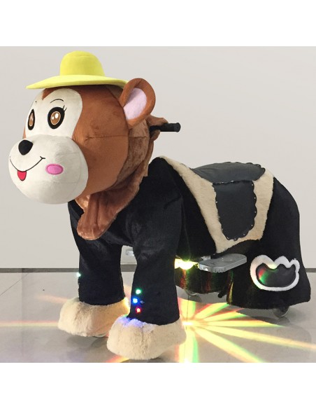 Monkey with Sunhat Plush Electric Walking Animal Spotlight Ride for Kids Monkey with Sunhat Plush Electric Walking Animal Spotlight Ride for Kids