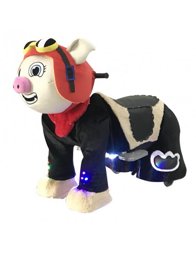 Pig Pilot Hat Plush Electric Walking...