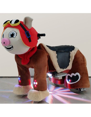 Pig Pilot Hat Plush Electric Walking...