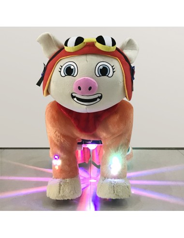 Pig Pilot Hat Plush Electric Walking...