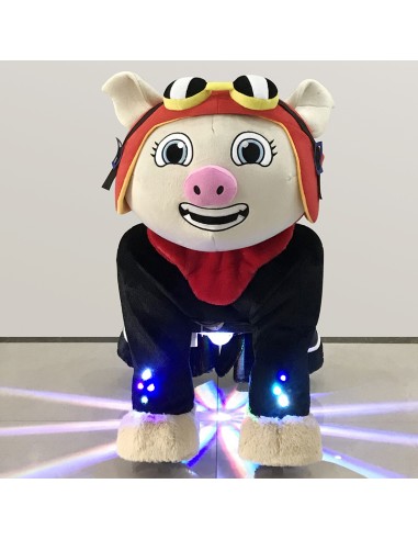 Pig Pilot Hat Plush Electric Walking...