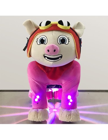 Pig Pilot Hat Plush Electric Walking...