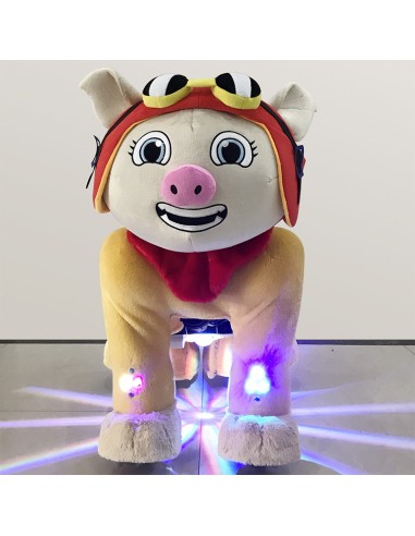 Pig Pilot Hat Plush Electric Walking...