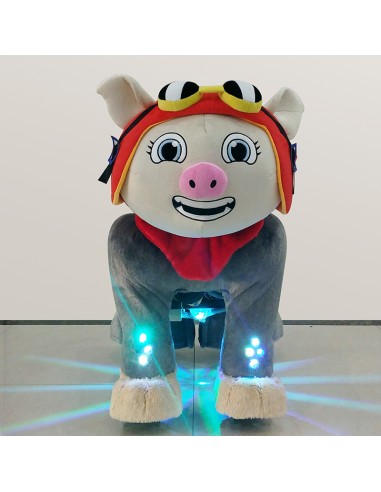 Pig Pilot Hat Plush Electric Walking...