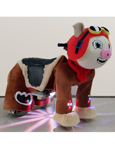 Pig Pilot Hat Plush Electric Walking...