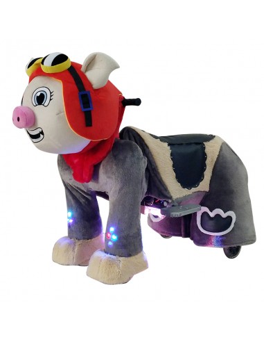 Pig Pilot Hat Plush Electric Walking...