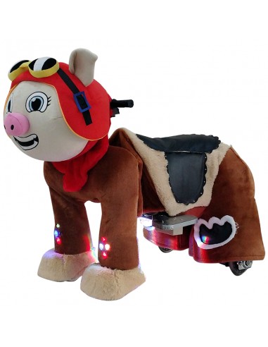 Pig Pilot Hat Plush Electric Walking...