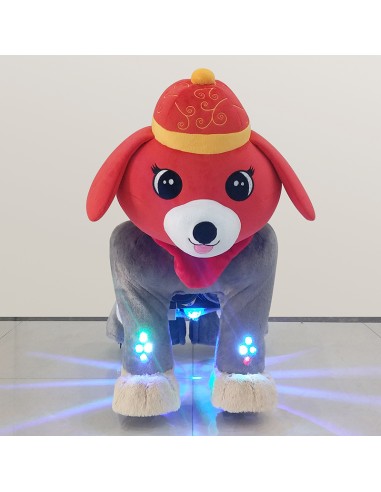 Red Festive Dog Plush Electric...