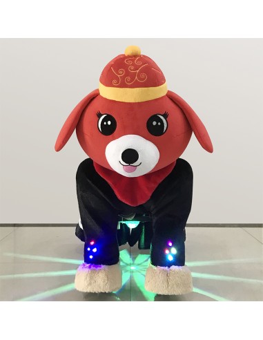 Red Festive Dog Plush Electric...