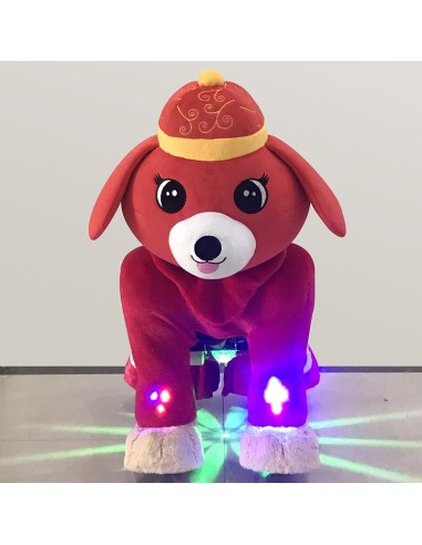 Red Festive Dog Plush Electric...