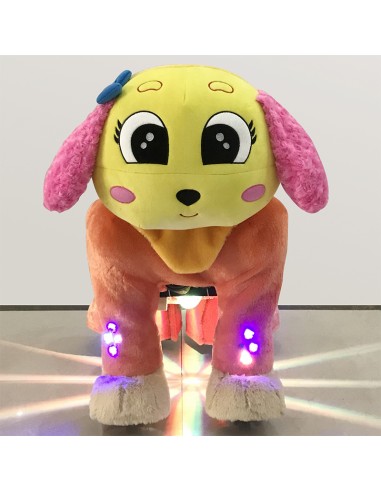 Gele en roze Hond Puppy Pluche... Gele en roze Hond Puppy Pluche...