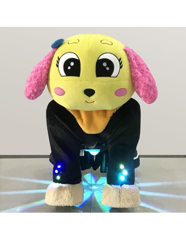 Gele en roze Hond Puppy Pluche... Gele en roze Hond Puppy Pluche...