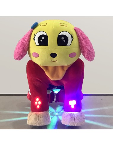 Gele en roze Hond Puppy Pluche... Gele en roze Hond Puppy Pluche...