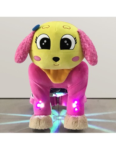 Gele en roze Hond Puppy Pluche... Gele en roze Hond Puppy Pluche...