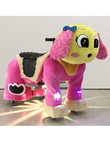 Gele en roze Hond Puppy Pluche... Gele en roze Hond Puppy Pluche...