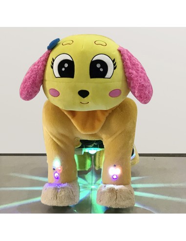 Gele en roze Hond Puppy Pluche... Gele en roze Hond Puppy Pluche...