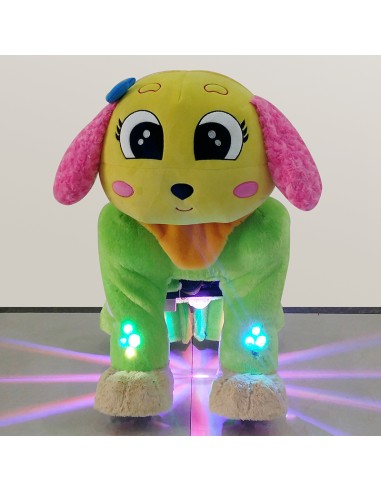 Gele en roze Hond Puppy Pluche... Gele en roze Hond Puppy Pluche...