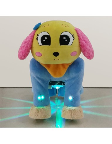 Gele en roze Hond Puppy Pluche... Gele en roze Hond Puppy Pluche...