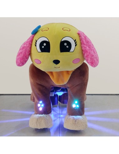 Gele en roze Hond Puppy Pluche... Gele en roze Hond Puppy Pluche...