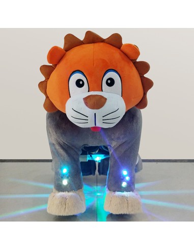 Orange Lion Plush Electric Walking...