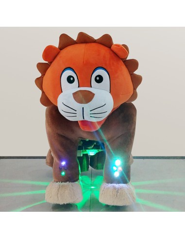 Orange Lion Plush Electric Walking...